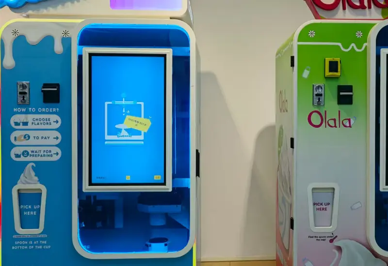Internal mechanical and intelligent system of ice cream vending machine