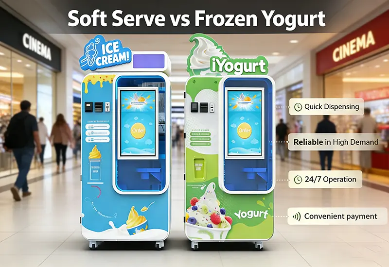 Soft Serve vs Frozen Yogurt Vending Machine: Which Product Sells Better?
