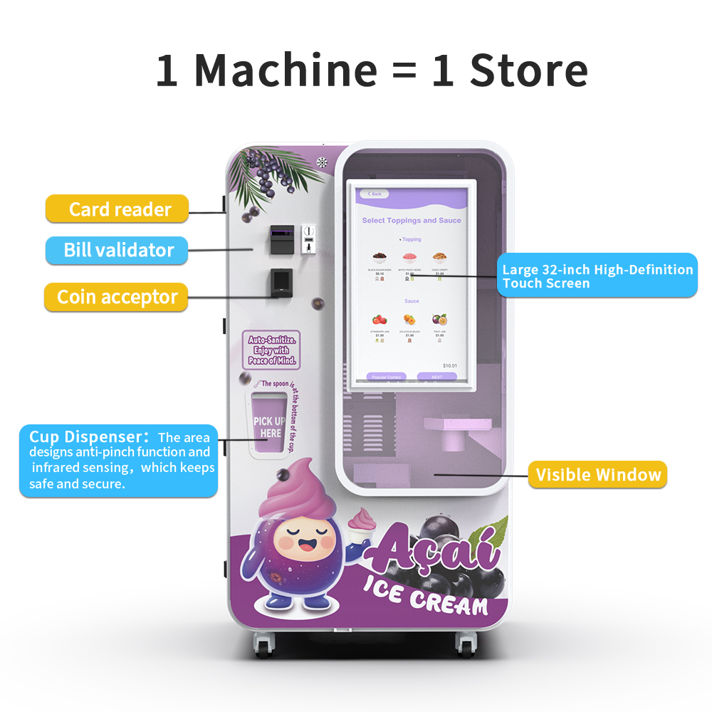 High-Capacity 180 Cups Production with 32'' Touchscreen Display and Multi-Payment System for 24/7 Unattended Retail Profit