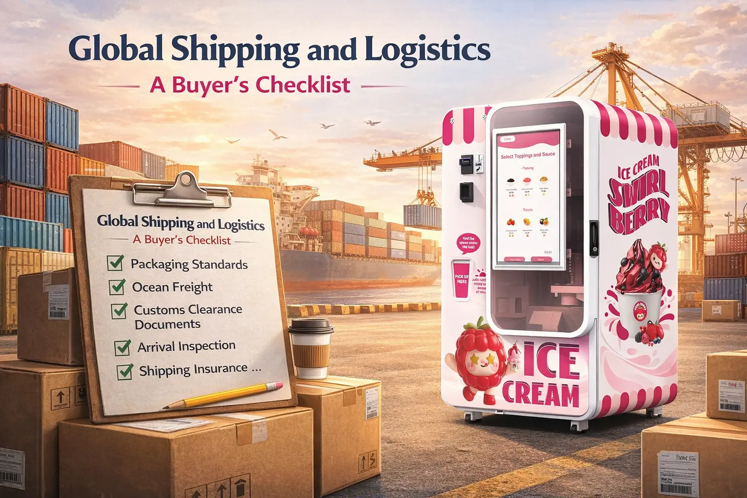 Global Shipping and Logistics for Vending Machines for Sale: A Buyer’s Checklist