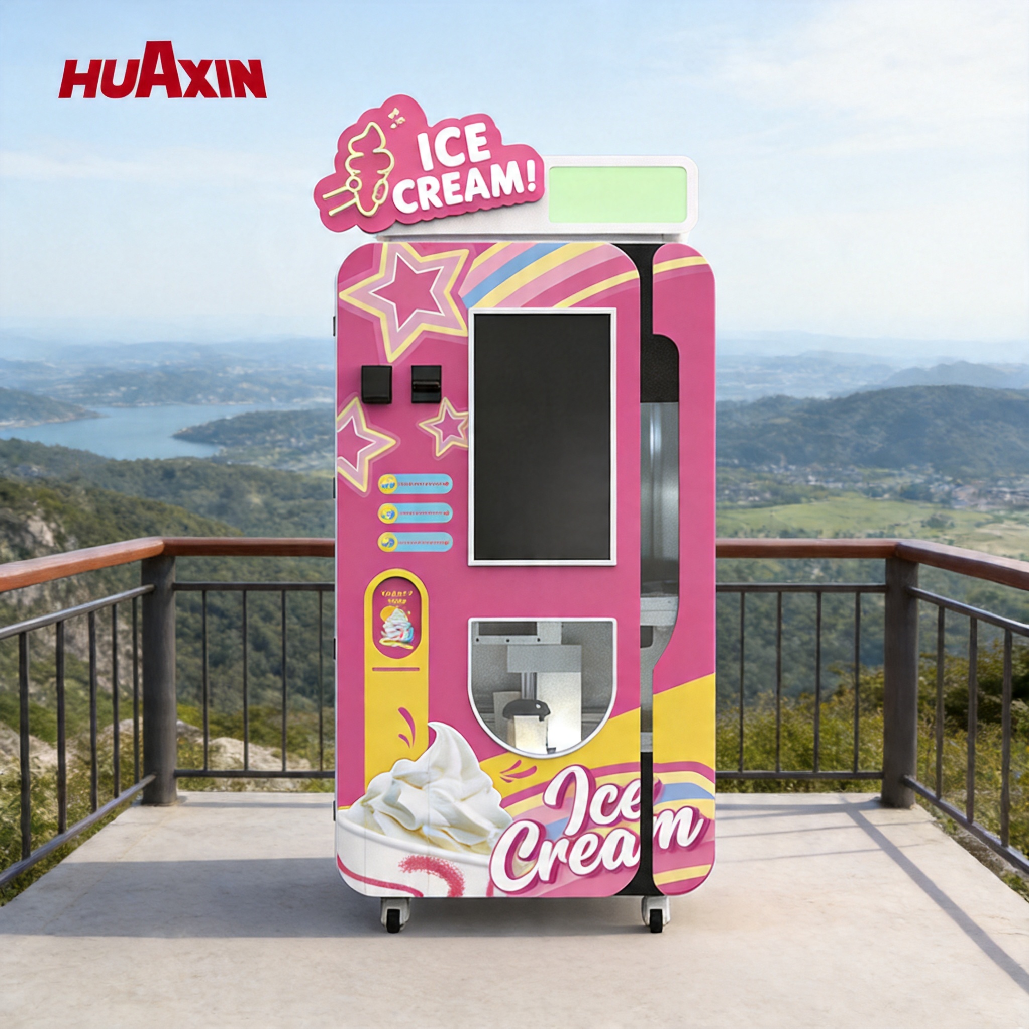 Industrial-Grade Unmanned Soft Serve Ice Cream Station | High-Profit Autonomous Robotic Kiosk
