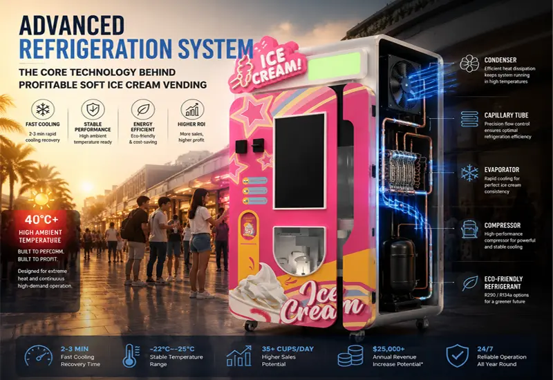 Ultimate Guide to Refrigeration Systems in Automatic Soft Ice Cream Vending Machines