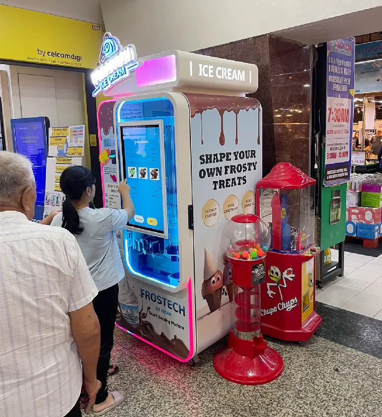 Ice cream vending machine placement scenario