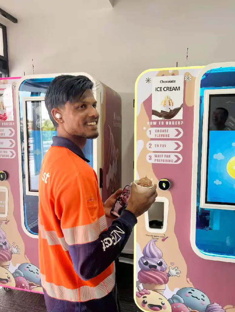 Ice cream vending machine placement scenario