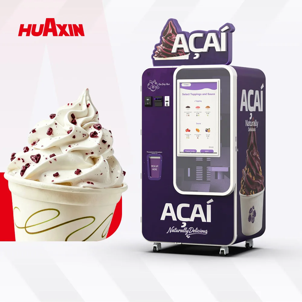 Self-service frozen desserts for UAE retail operators and distributors, with configurable cashless payment, remote management and branded exteriors.