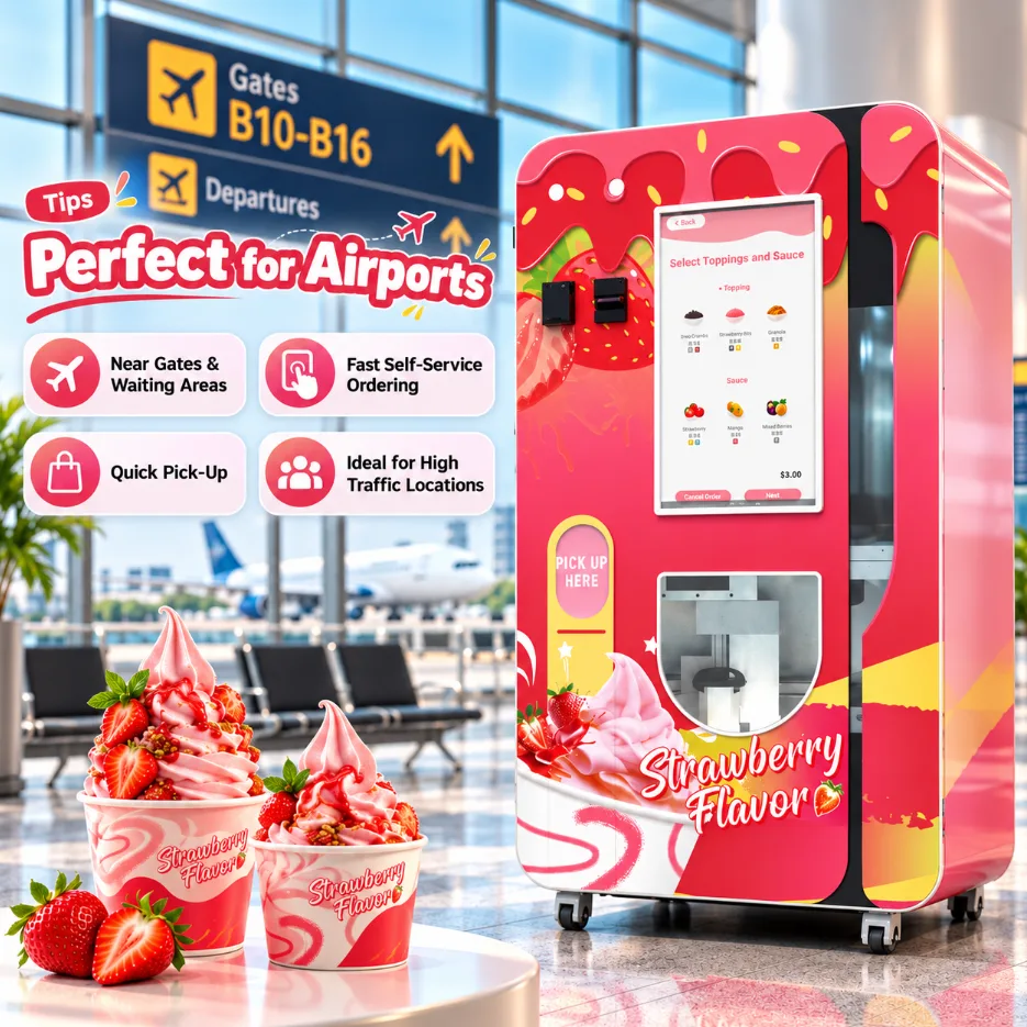 Ice Cream Vending Machine for Airports and Transit Stations