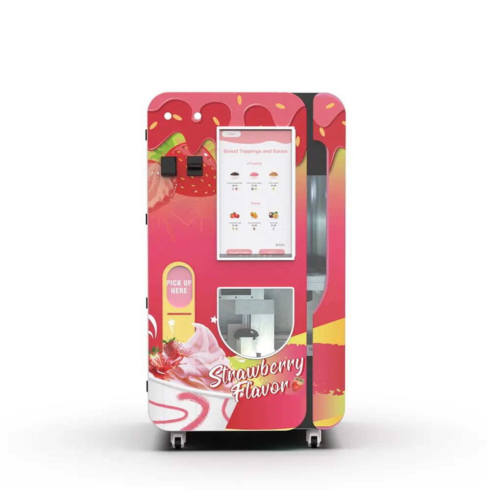 ice cream vending machine Mexico, automatic ice cream vending machine Mexico, commercial ice cream vending machine Mexico, self-service ice cream machine, ice cream vending machine for malls, vending machine for campuses Mexico, dessert vending machine Mexico