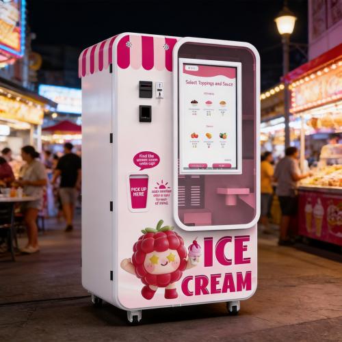Automatic Soft Serve Ice Cream Vending Machine-1957768555