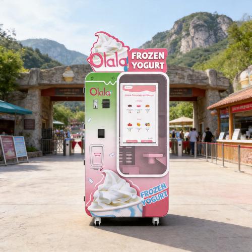Commercial fully automated smart soft serve ice cream vending machine-1061264757