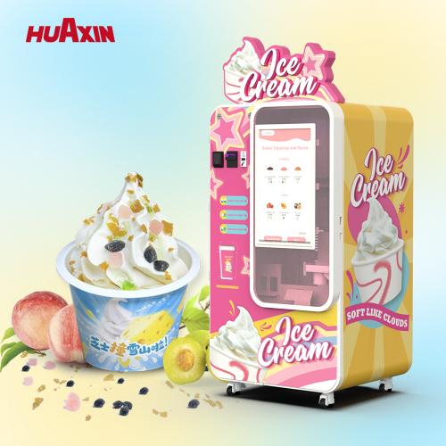 Commercial soft serve vending machine with remote app control for commercial vending operators