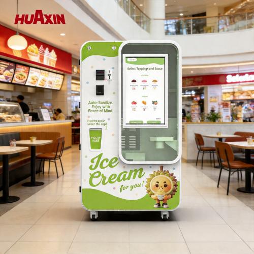 Huaxin Max Series automatic ice cream vending machine for commercial vending operators and commercial dessert automation