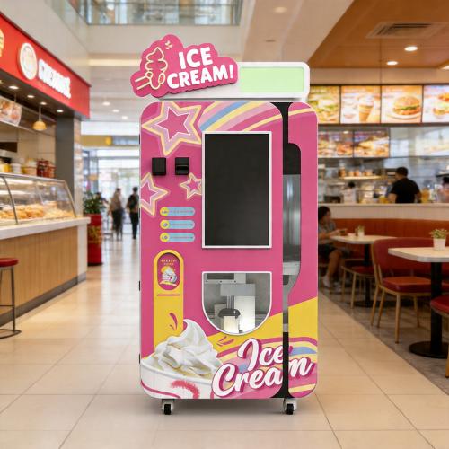 Huaxin automatic ice cream vending machine for commercial vending operators and commercial dessert automation