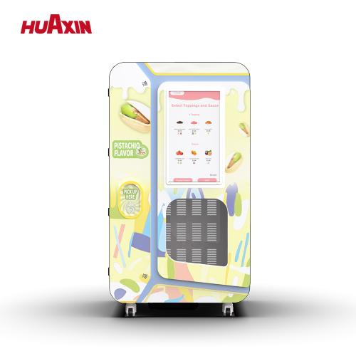 Huaxin automatic ice cream vending machine for commercial vending operators and commercial dessert automation