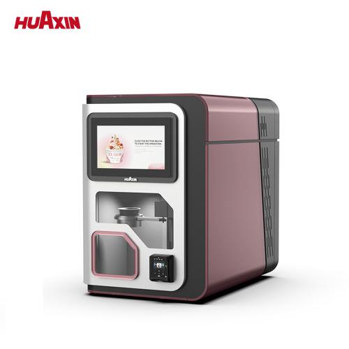 Huaxin automatic ice cream vending machine with custom branding support and commercial soft serve production