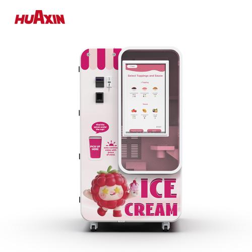 Huaxin soft serve vending machine with commercial soft serve production for airports