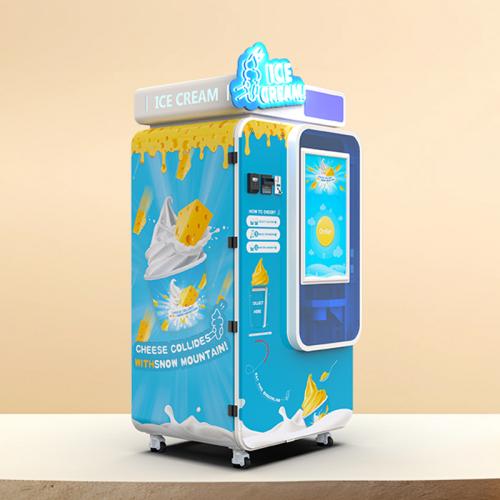 Huaxin soft serve vending machine with commercial soft serve production for airports
