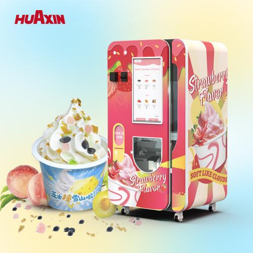 Huaxin soft serve vending machine with compact commercial footprint for airports