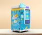 Ice cream vending machine with self cleaning system for commercial vending operators