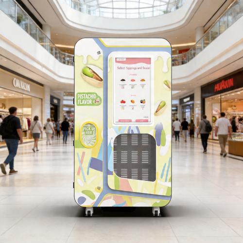 Smart Robotic Soft Serve Ice Cream Kiosk-1495196449