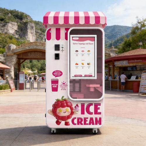 commercial ice cream vending machine, automatic soft serve ice cream vending mac-55352672