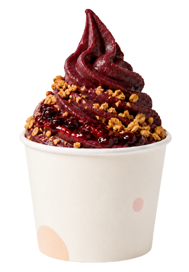 Acai-style frozen dessert for vending machine
