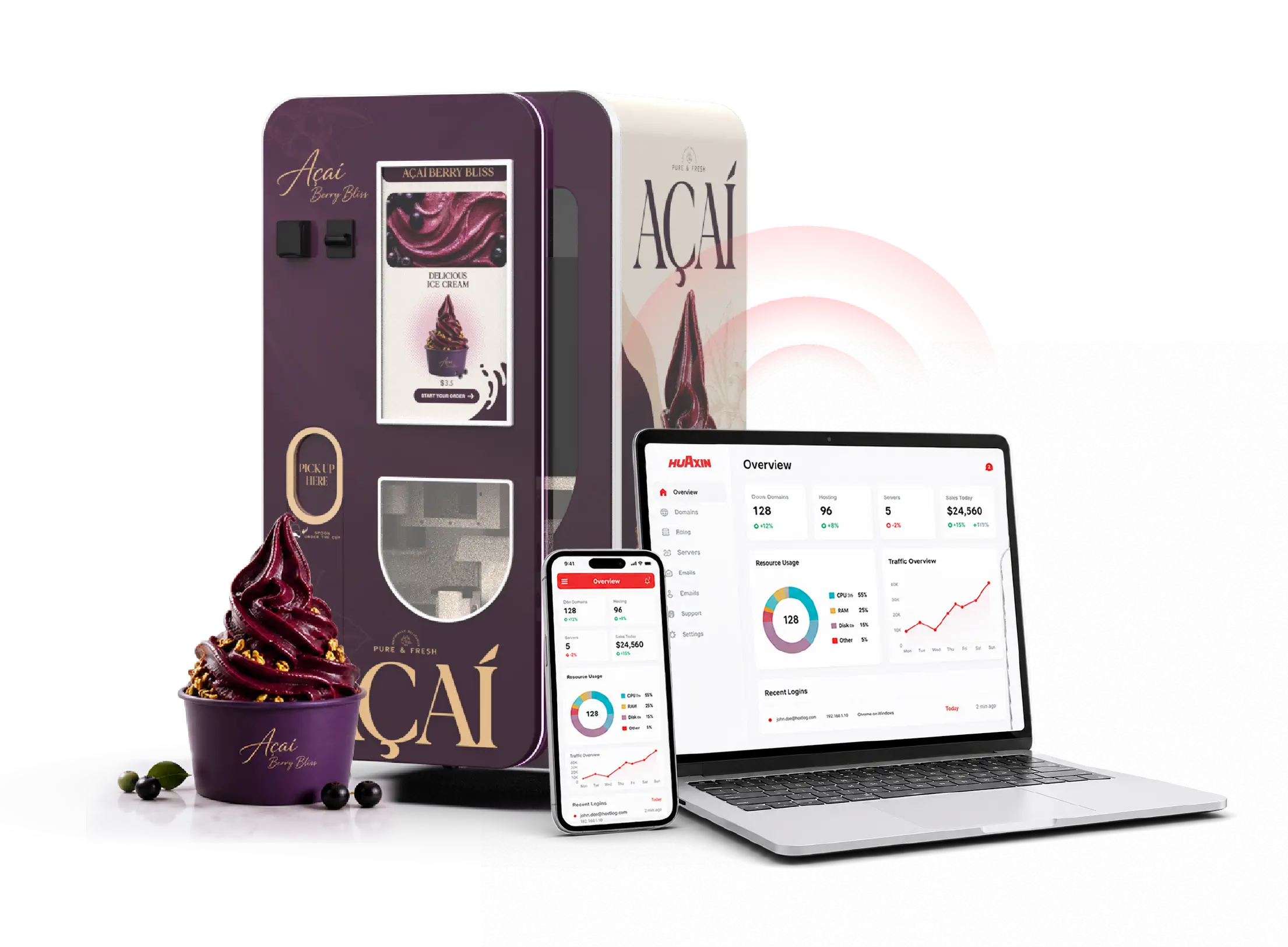 Huaxin Master OS remote management platform for Huaxin vending machines